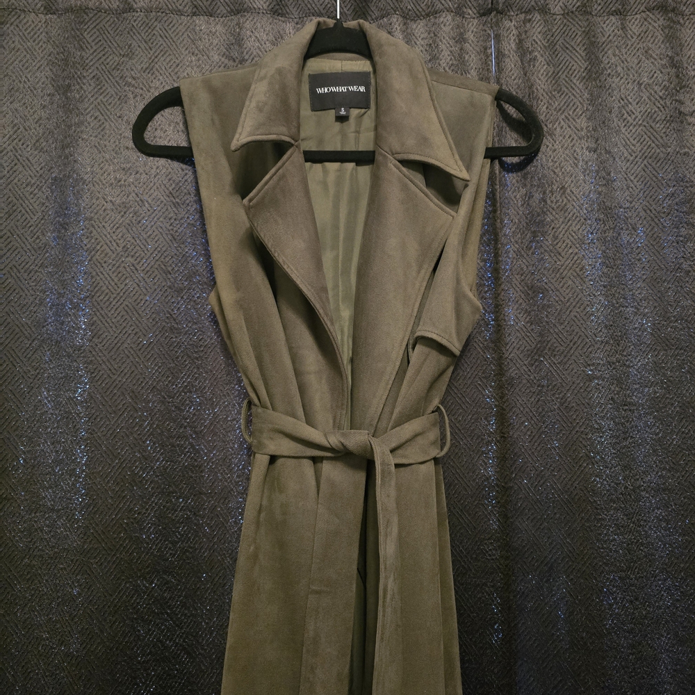 Who What Wear Olive Trench Coat